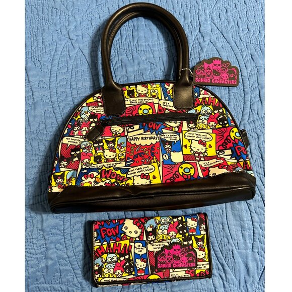 SUPER RARE Vintage Sanrio Hello Kitty Comic Book Manga Purse Handbag & Wallet Se - Picture 1 of 10